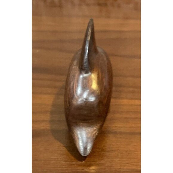 Hand Carved Ironwood Small Dolphin Figurine Mexico Vintage Nautical Ocean Sea - Picture 2 of 7